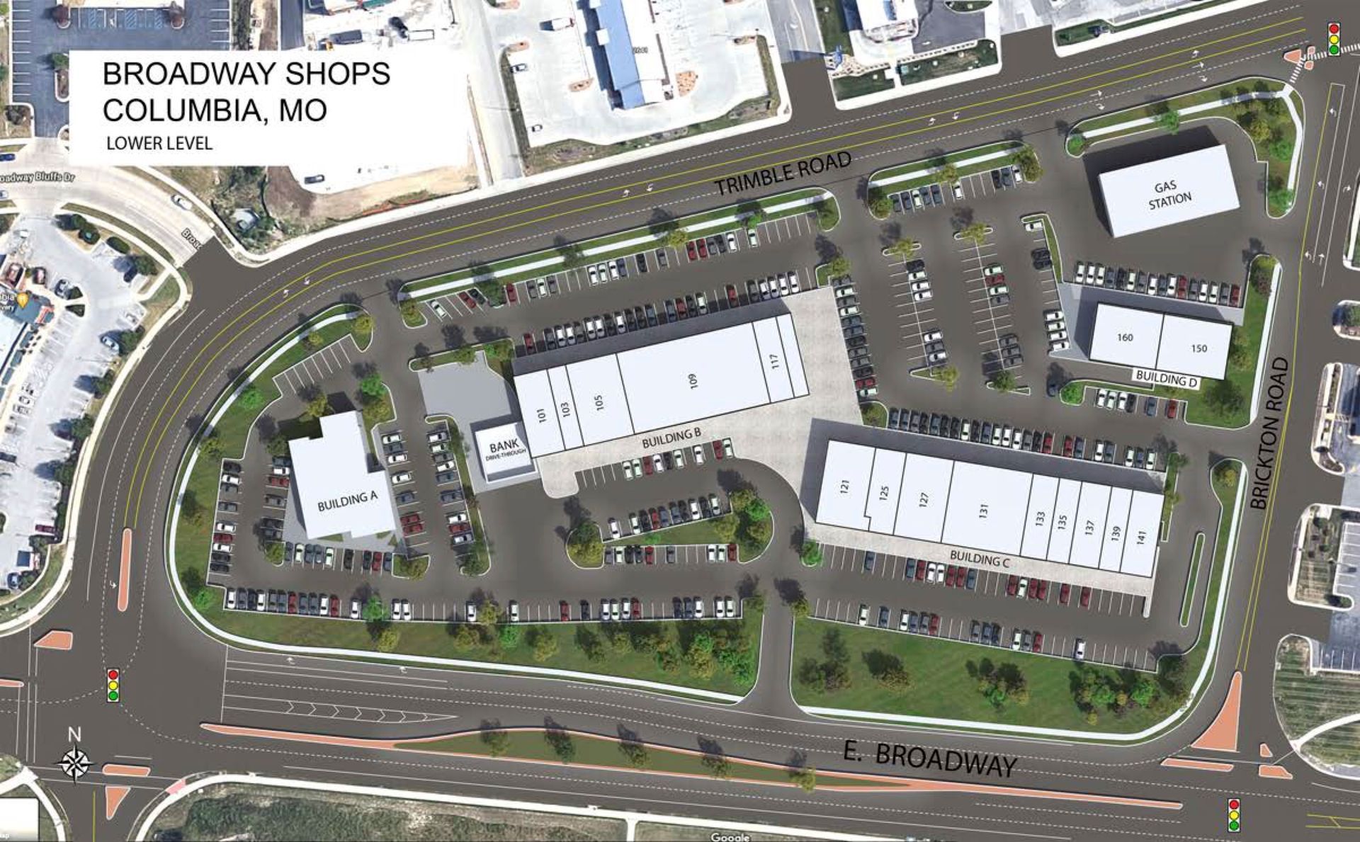 Broadway Shops Site Plan From Lindner Properties in Mid-MO