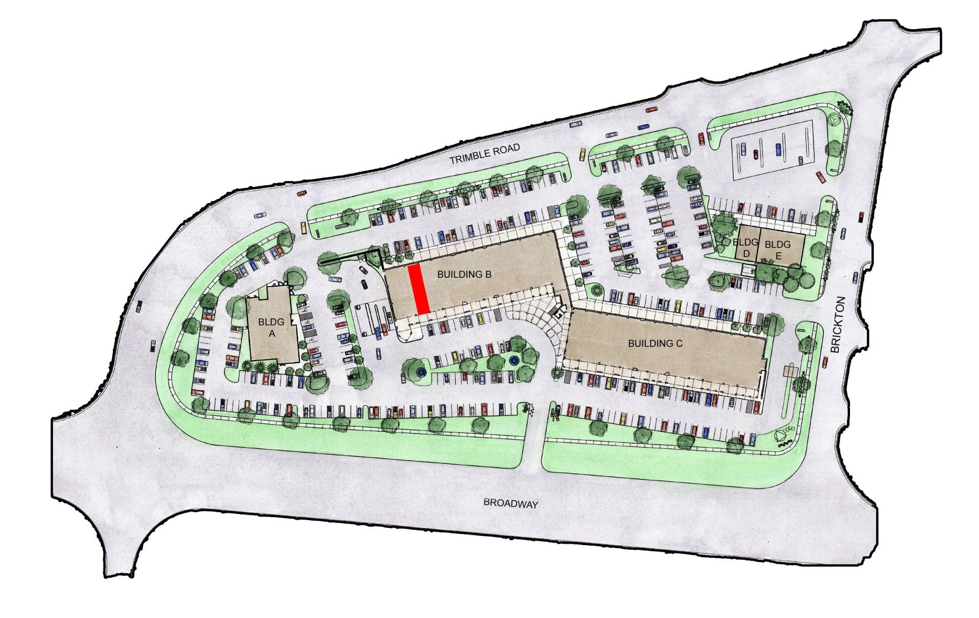 Broadway Shops Suite 103 Map | Lindner Properties in Columbia, MO