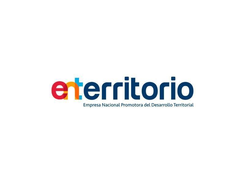 Logotipo de "enTerritorio", empresa de desarrollo territorial. El texto es azul con letras "en" de colores.