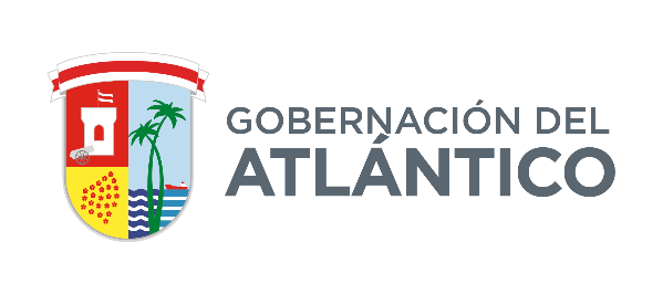 Coat of arms and text "Gobernación del Atlántico", in grey text.
