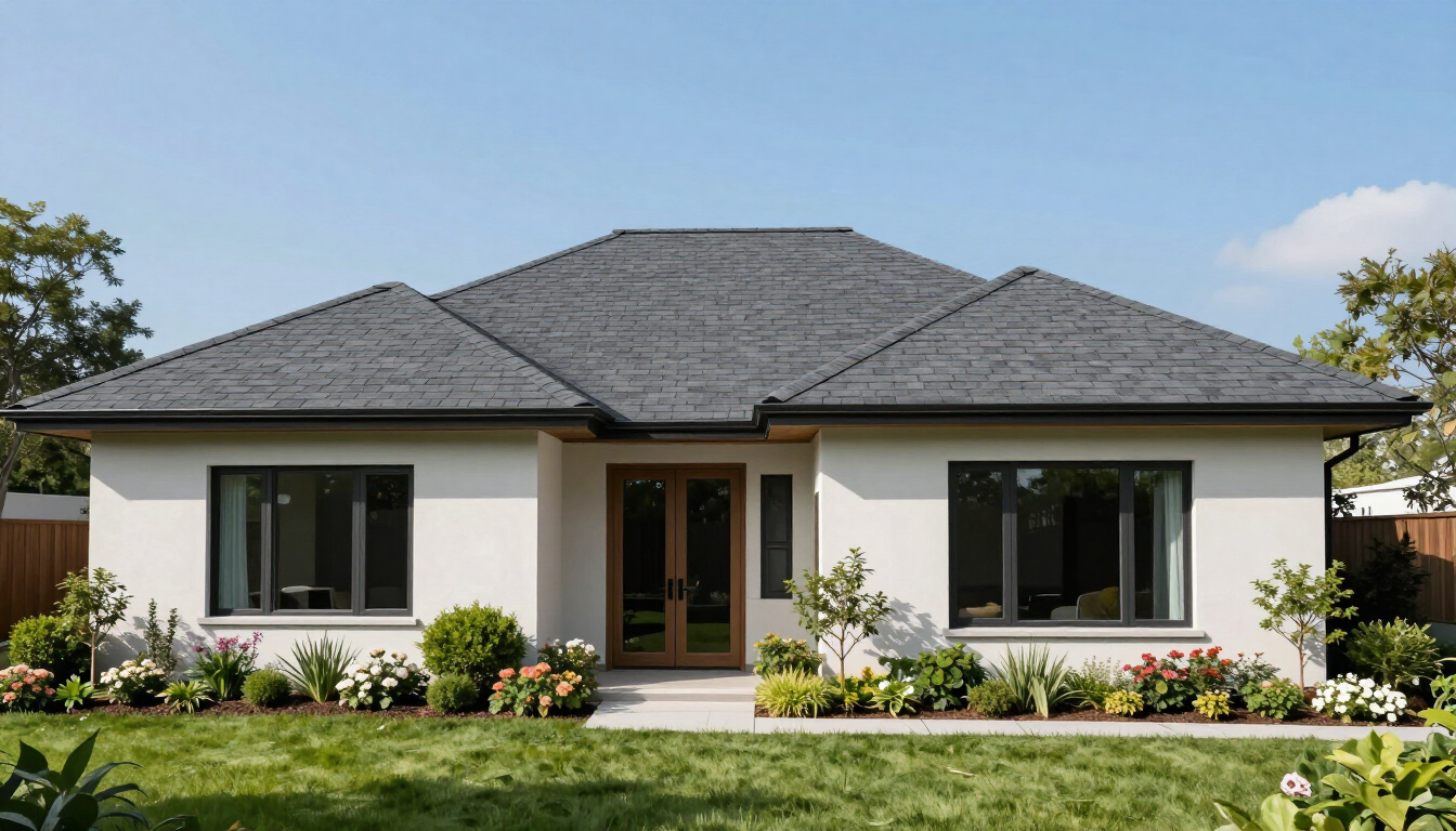 Clean finished residential roof