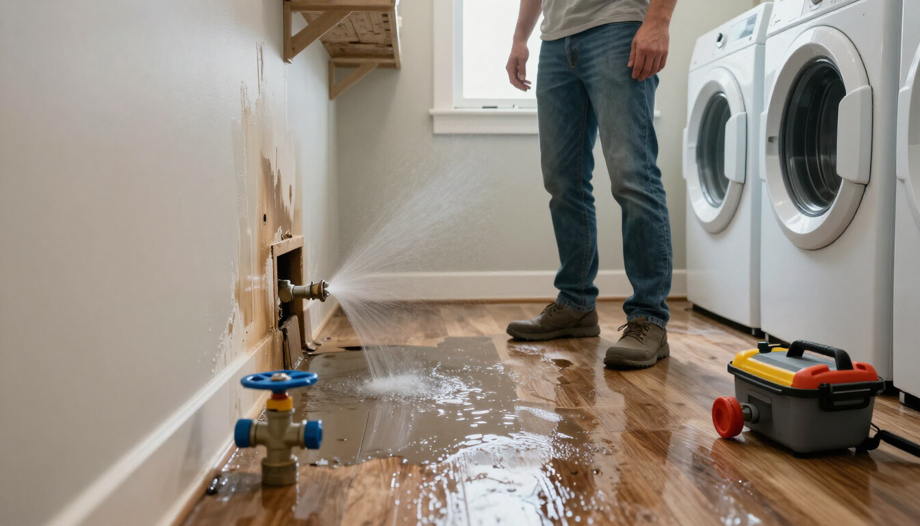 Water damage restoration in St. Louis after a frozen pipe