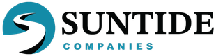 Suntide Companies logo with a teal and black stylized &ldquo;S&rdquo; icon and wordmark.