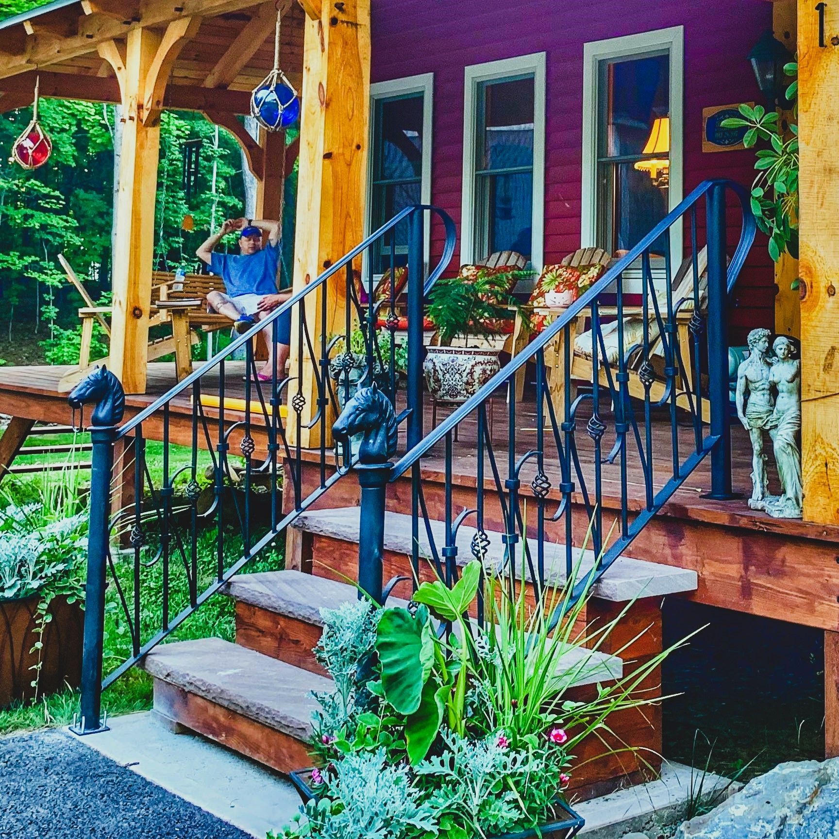 Ornamental steel railing