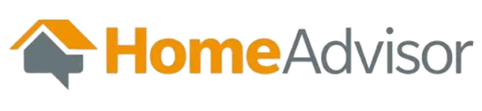 HomeAdvisor logo with orange house icon and gray text