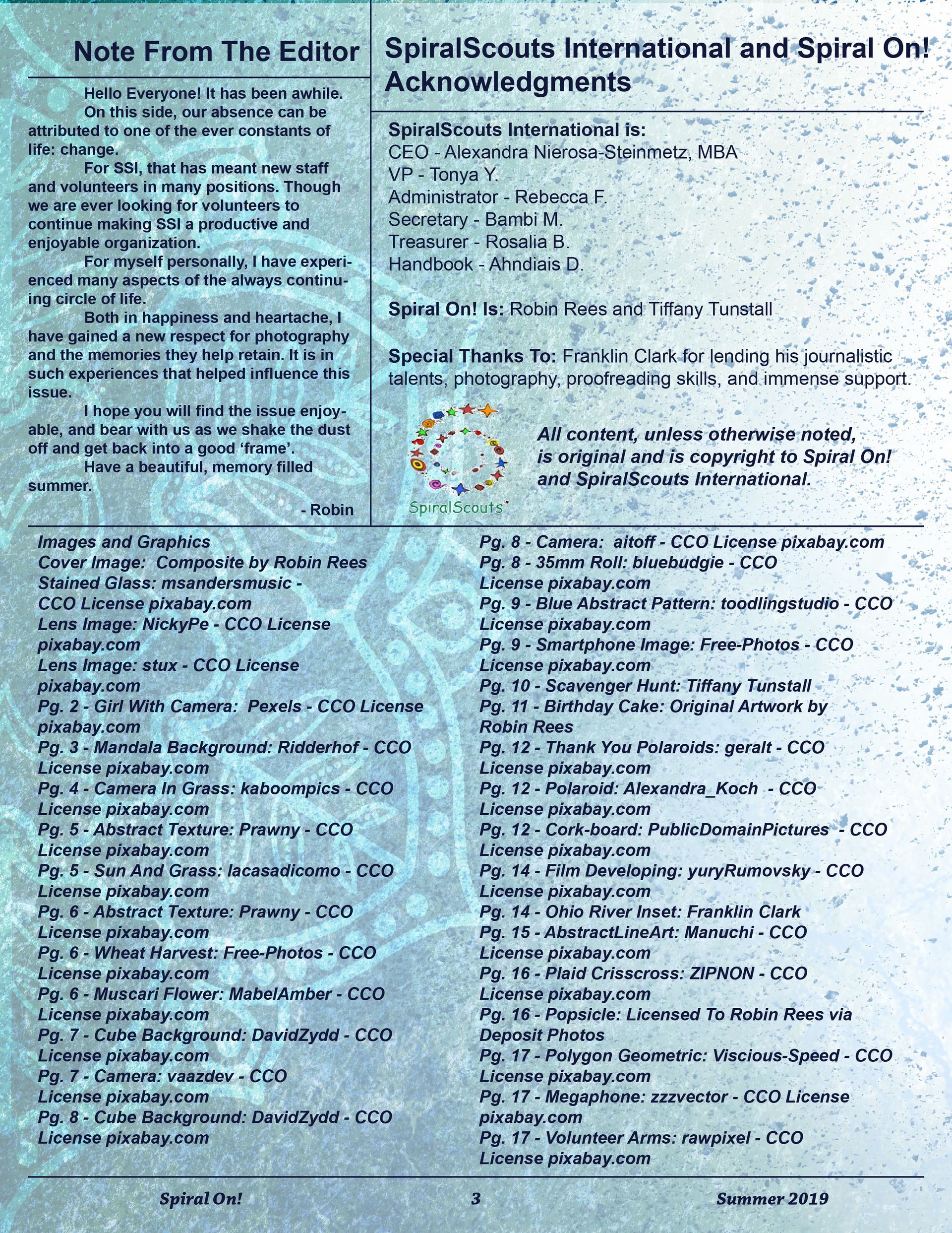A piece of paper with a lot of text on it, Summer 2019 magazine.