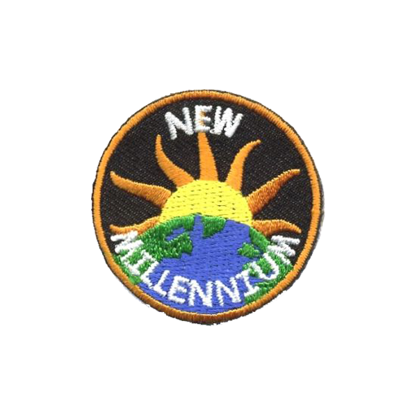 A patch that says new millennium on it award.