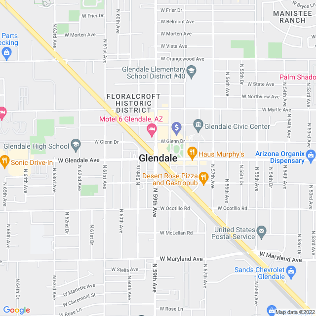 Map of business location