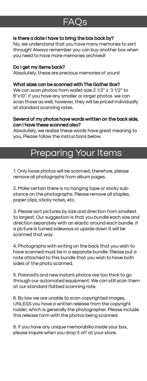 The Gather box - FAQs