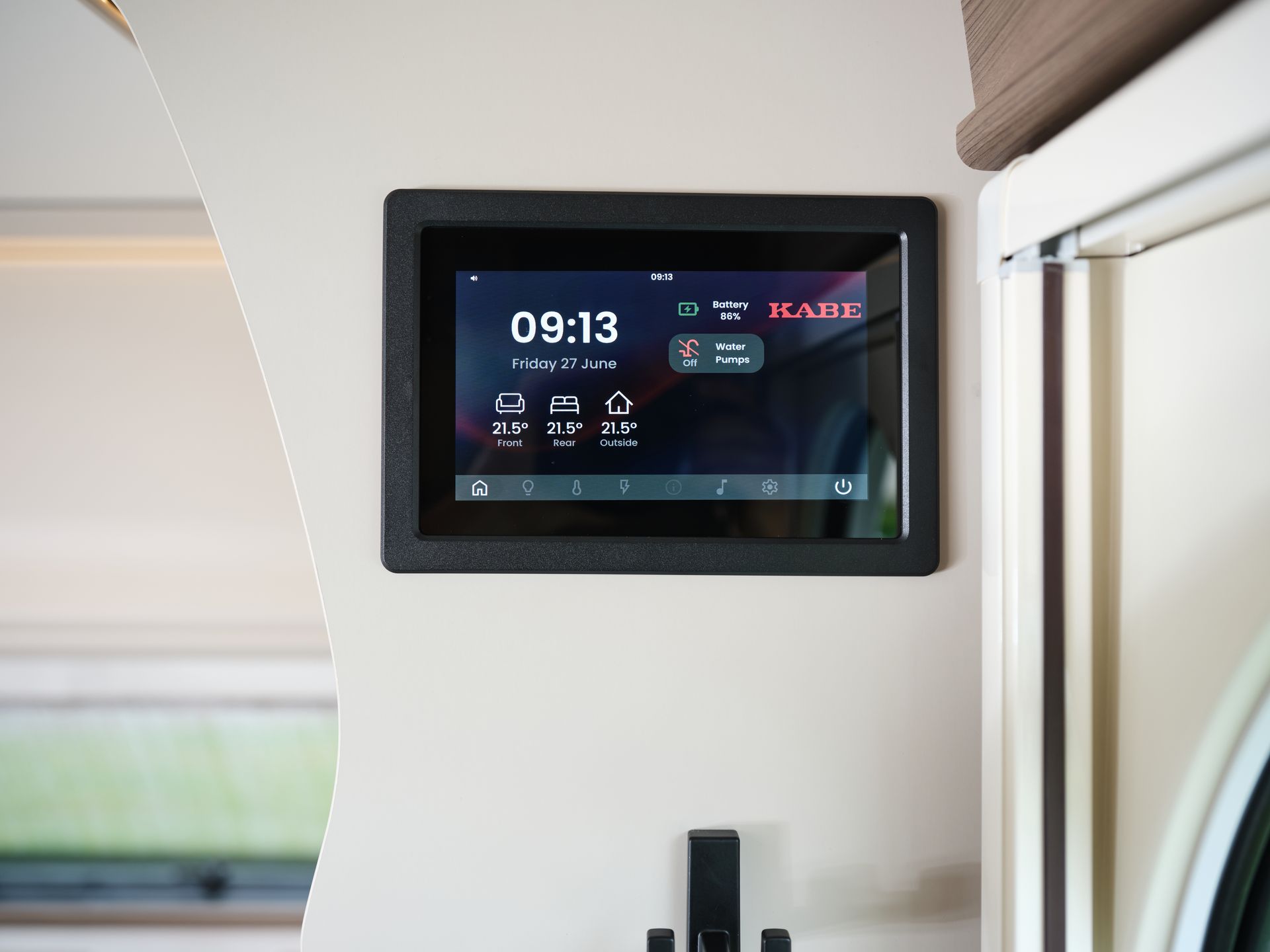 kabe 2026: ny kontrollpanel smart-d 2.0 (startsidan med alla funktioner)