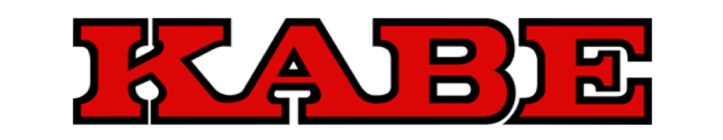 KABE in red block letters with a black outline.