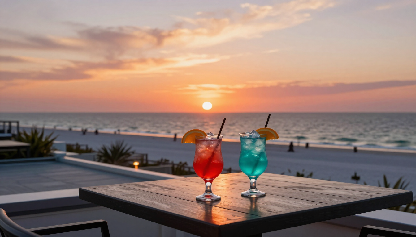 Rooftop Sunset Drinks