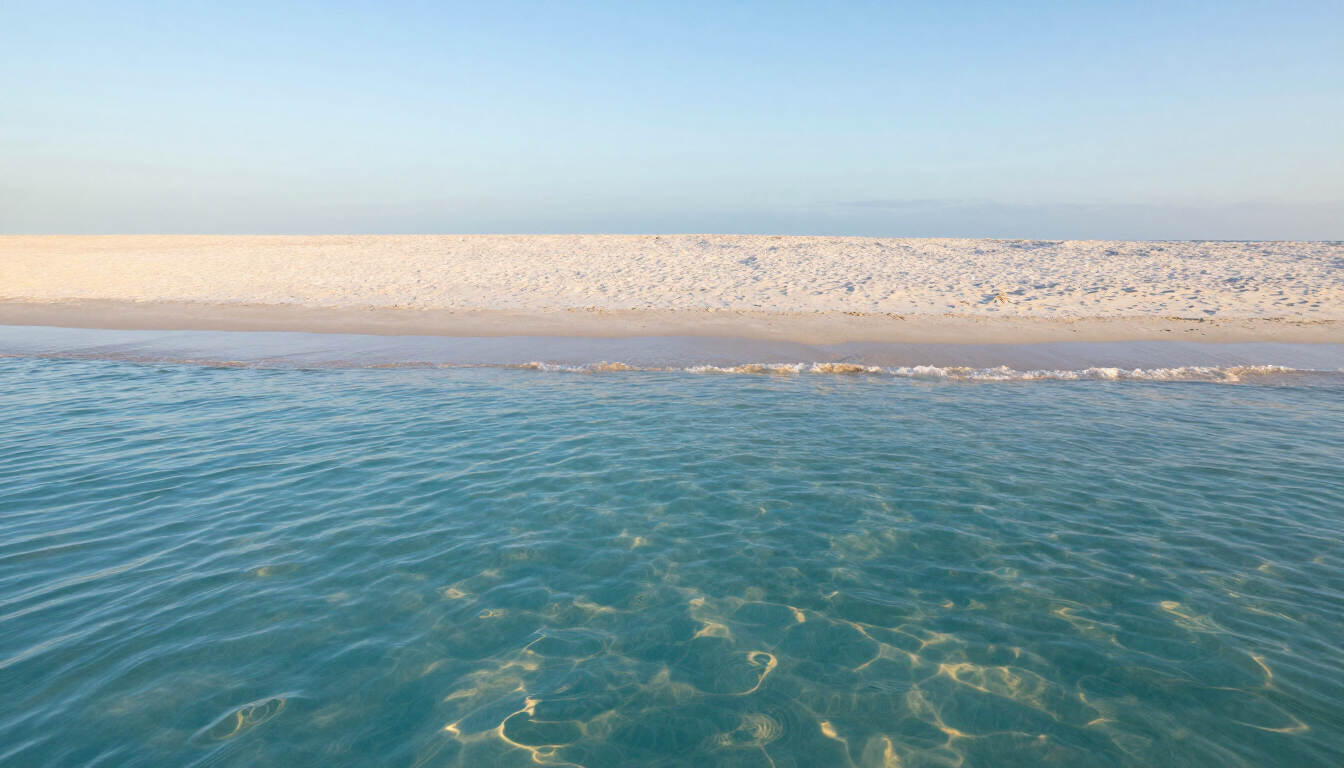 Clearwater Beach winter morning shoreline