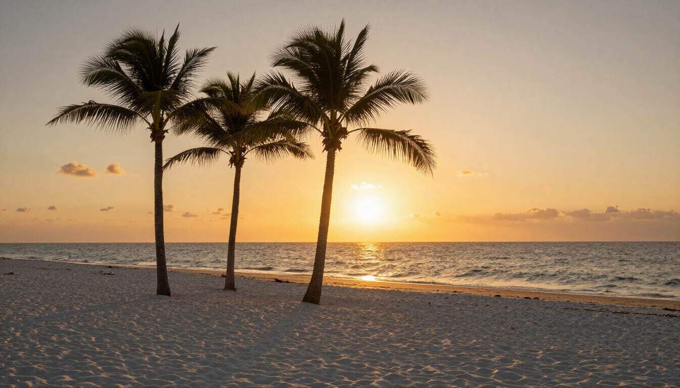 Sabal Palms at Sunset