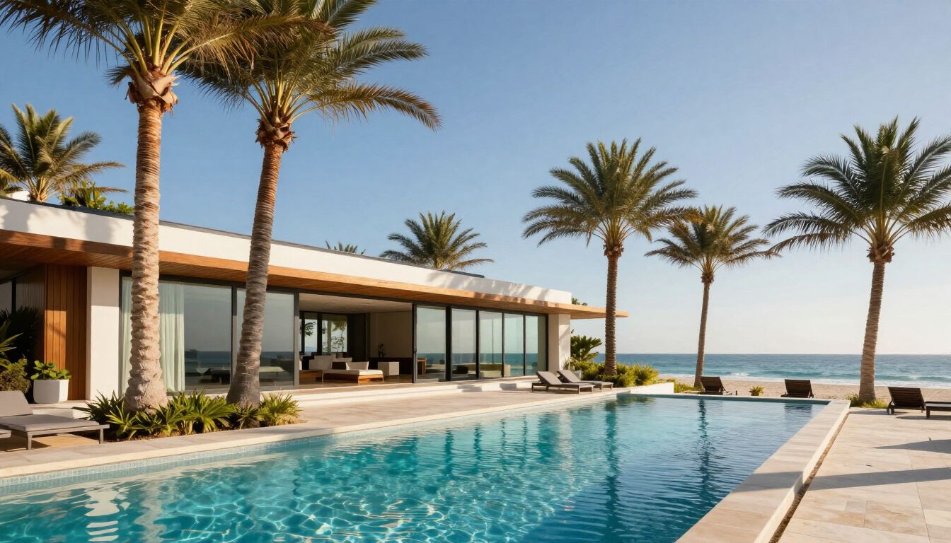 Modern Vacation Rental with Palms
