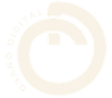 Cream-colored Osano Digital logo; stylized 
