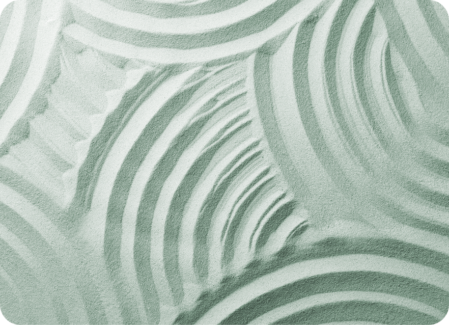 Overlapping white and green striped arches, creating a tunnel-like abstract pattern.