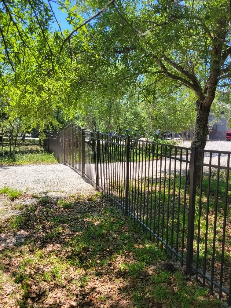 Aluminum fencing installation in Gulf Shores AL by Mitchell Fence Company
