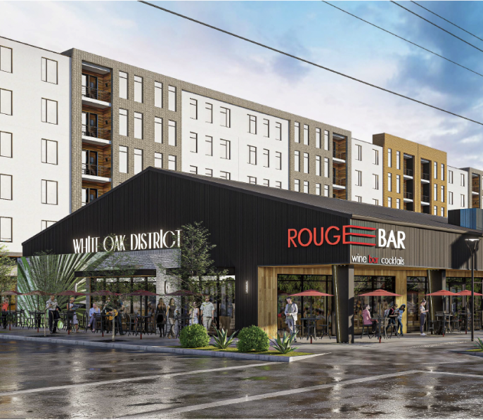 rendering of Rouge Bar in Houston's White Oak District