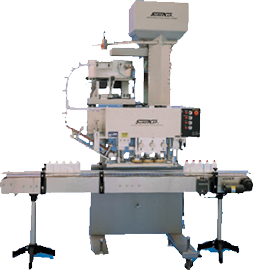 Automatic bottle capping machine.