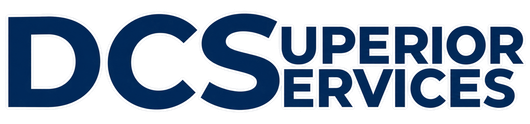 DCS Superior Services logo in blue text on a white background