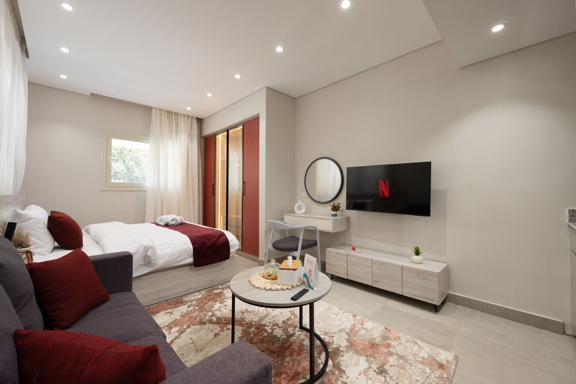 Private serviced apartment room for an affordable day use in Maadi, Cairo