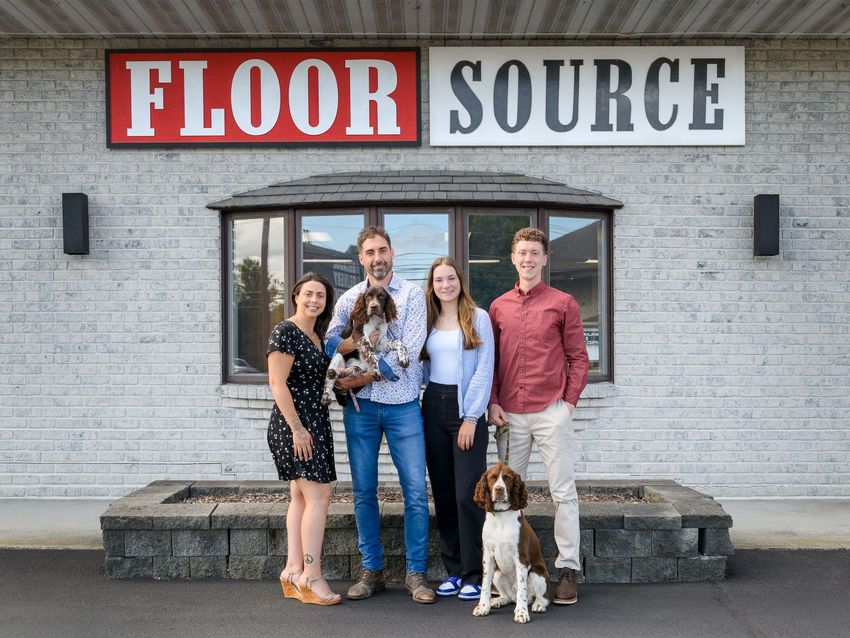 Floor Source team in front of Floor Source Building in Brodheadsville