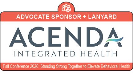 ACADEM conference sponsor banner: ACEND Integrated Health with red header and teal logo