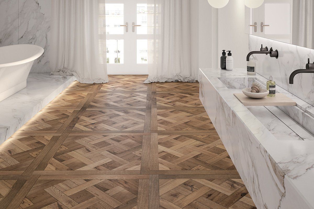 pavimento bagno legno