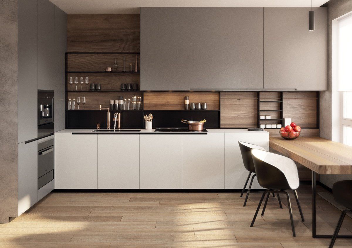 pavimento legno in cucina