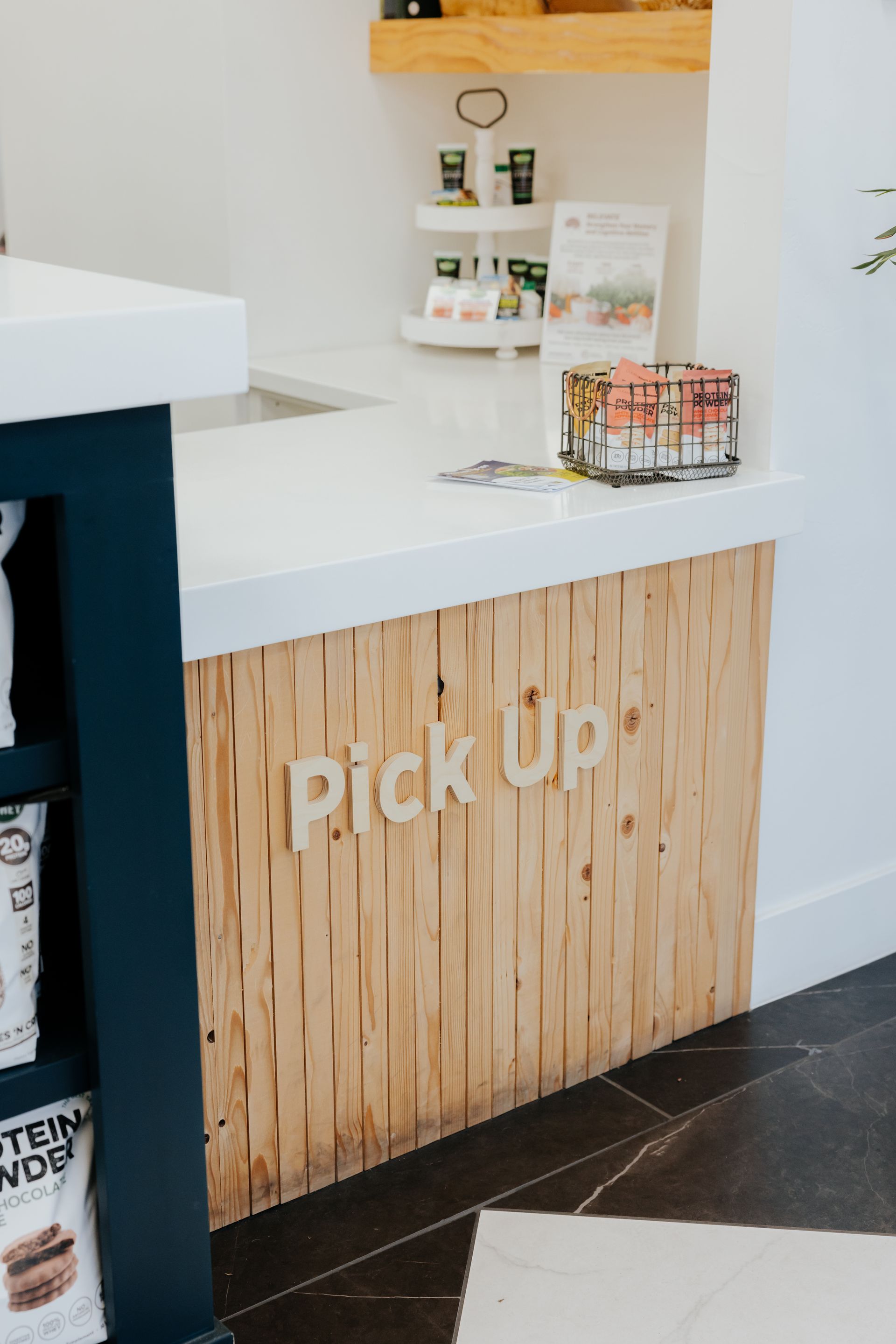 Wooden counter with 