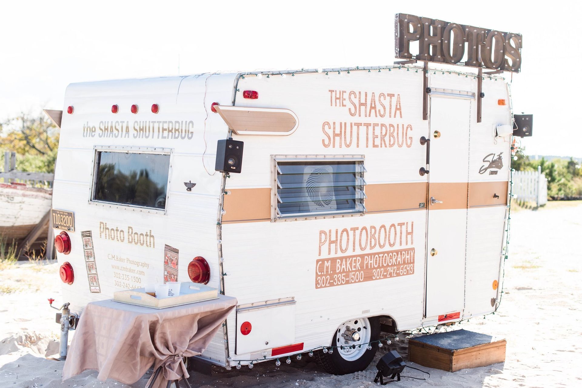 exterior of vintage photo booth trailer