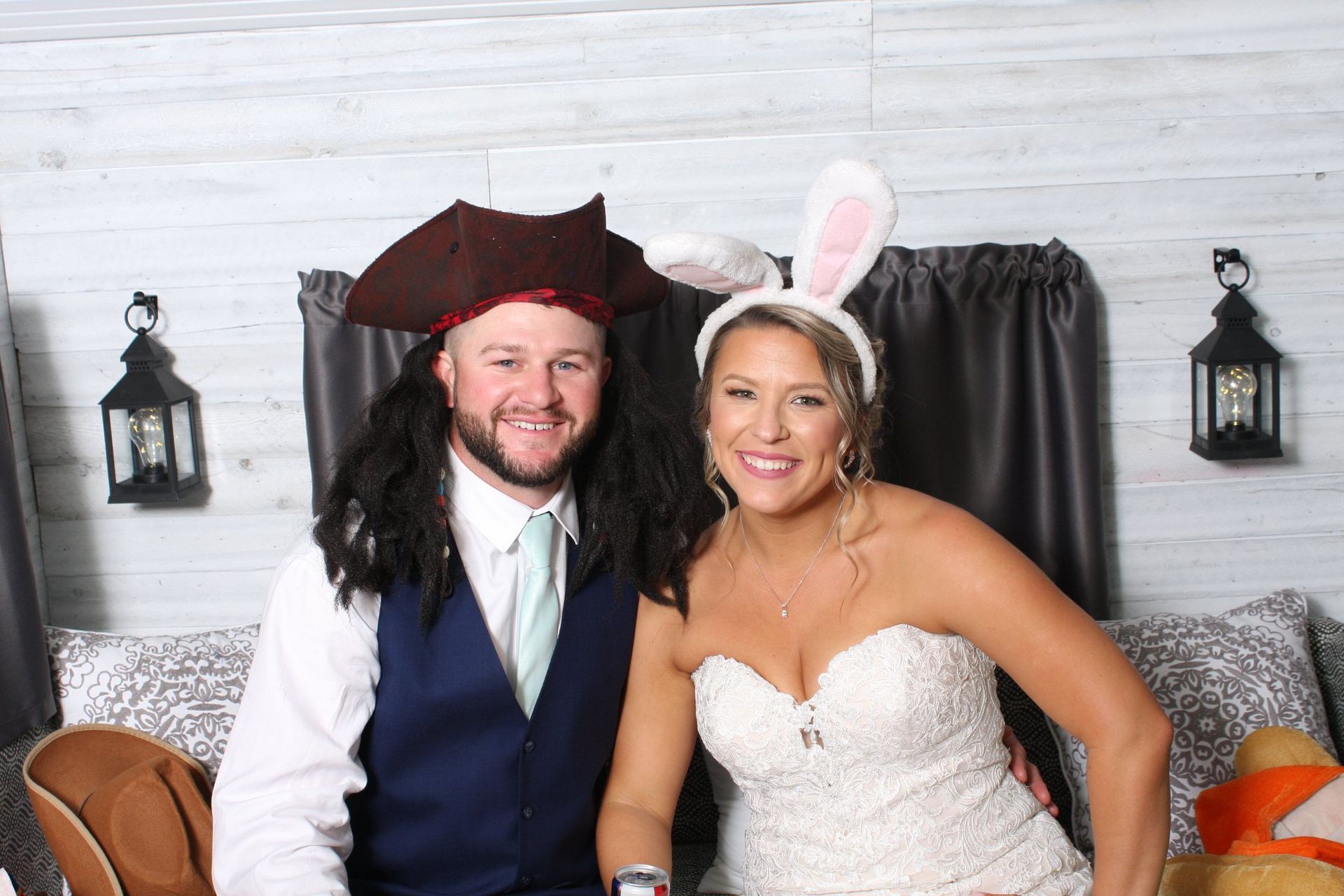 wedding photo booth with props