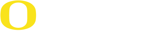 University of Oregon white logo