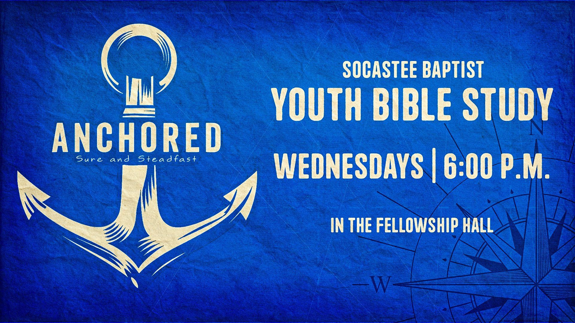 Picture of the new Youth Ministry program.