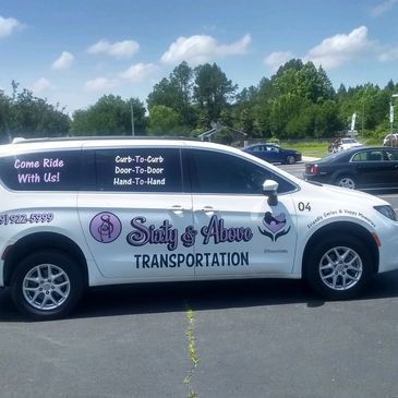 White minivan with