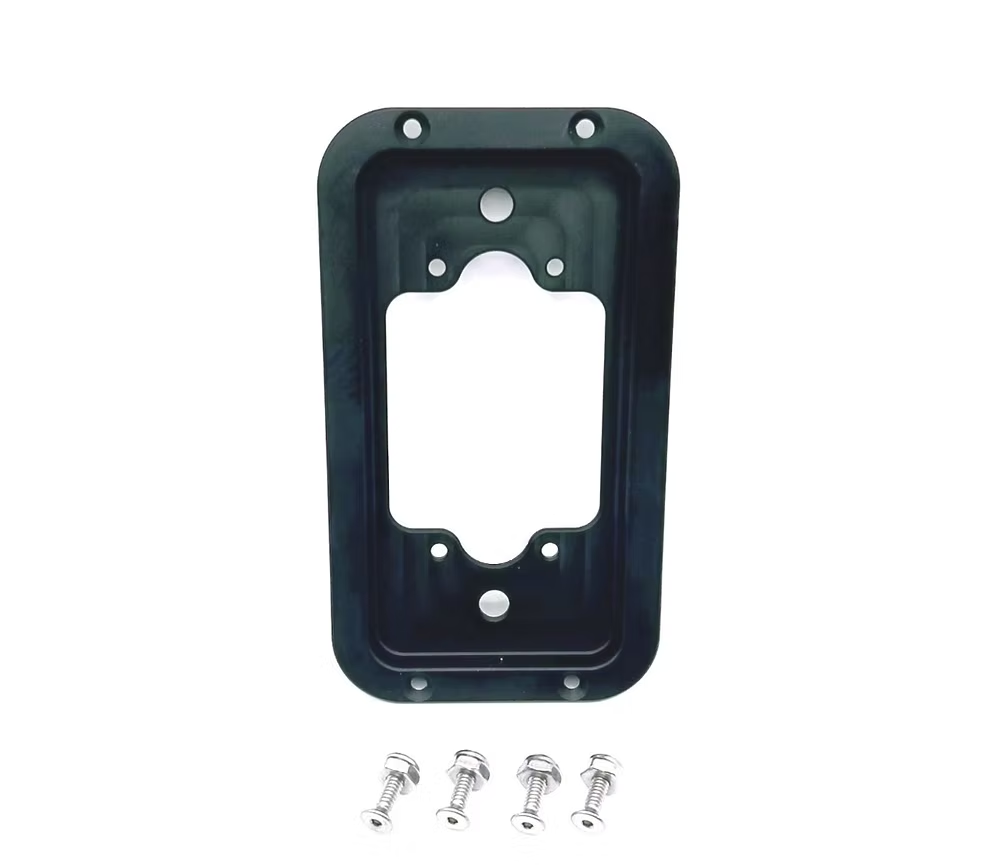 A black billet dash mount bezel made by Precision Metal Craft for a Switch Pros 8.
