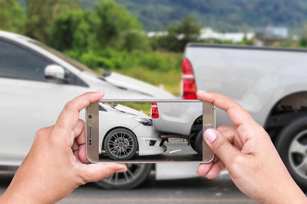Photos of the accident are part of proving you aren't at fault.