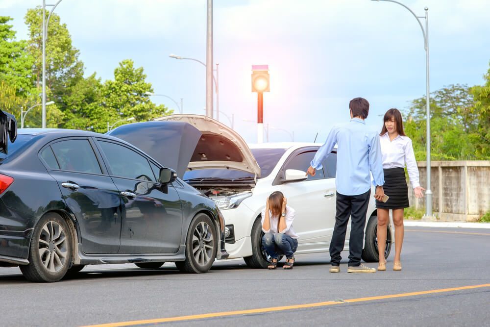 Exchange information with the other driver.