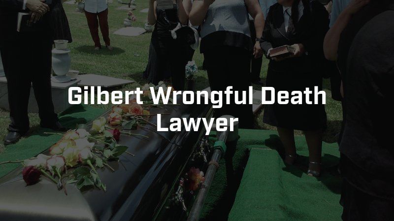 People standing around a casket at a funeral with the text overlay