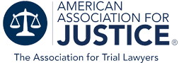 The logo for the american association for justice the association for trial lawyers