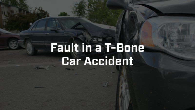 Damaged cars at a crash scene with the text 