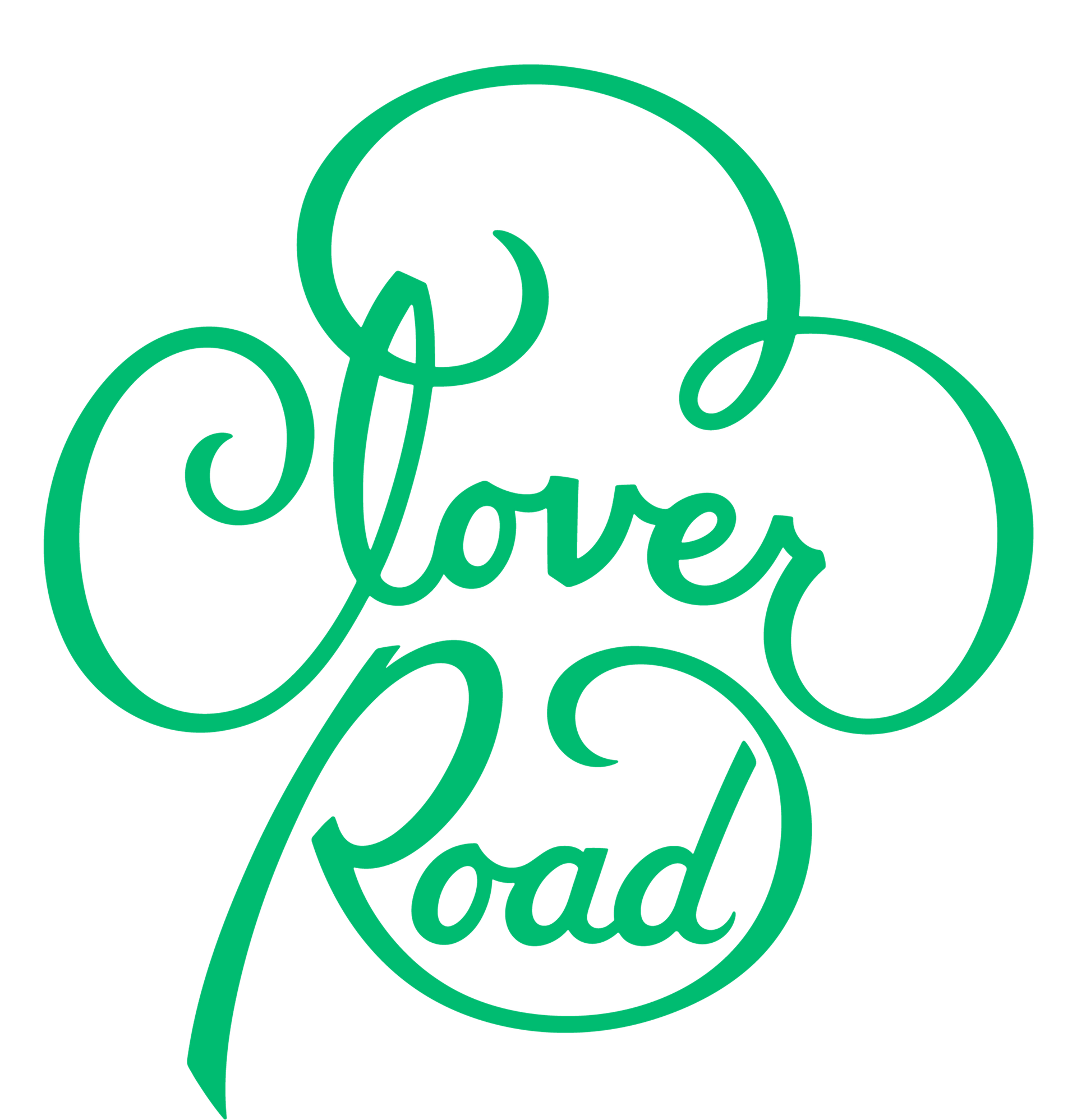 Green cursive text reading