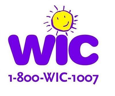 The WIC logo, featuring a smiling yellow sun above the purple text "WIC" and the phone number 1-800-WIC-1007.