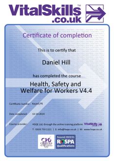 Health and Safety For Workers