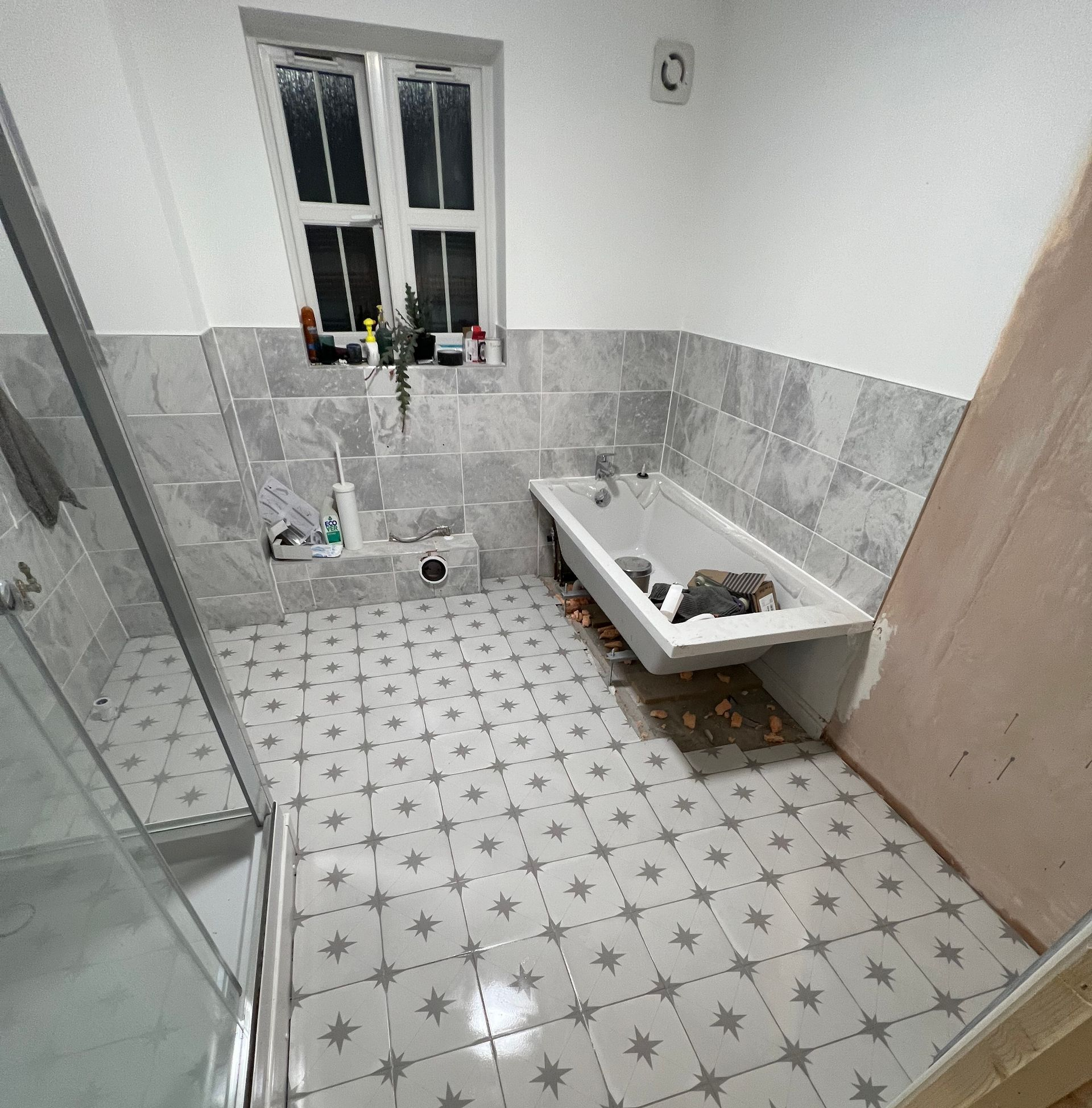 Bathroom renovation in progress