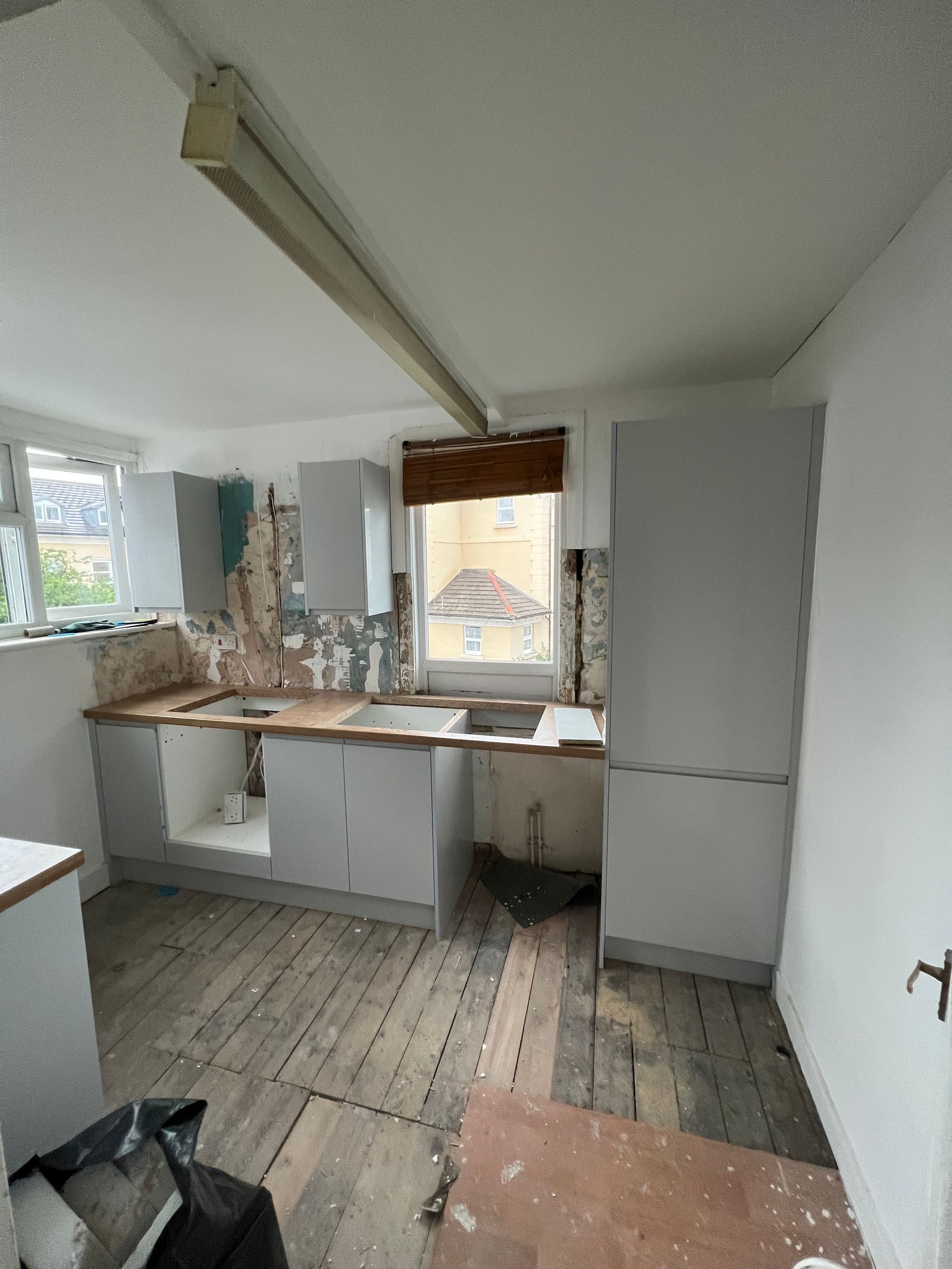 Kitchen installation in progress