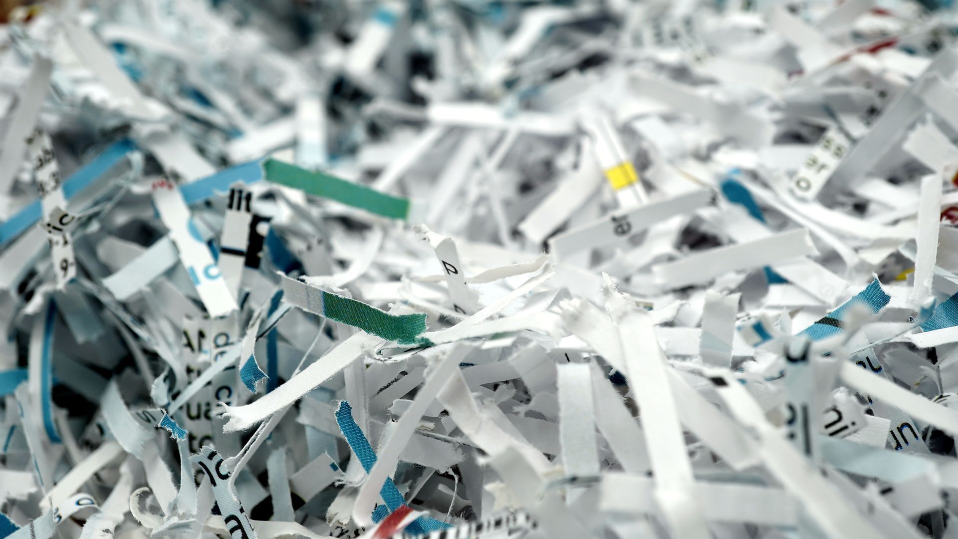 Shredded paper.