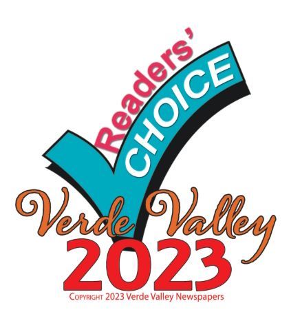 Readers' Choice award logo for Verde Valley 2023: turquoise checkmark, red and orange text.
