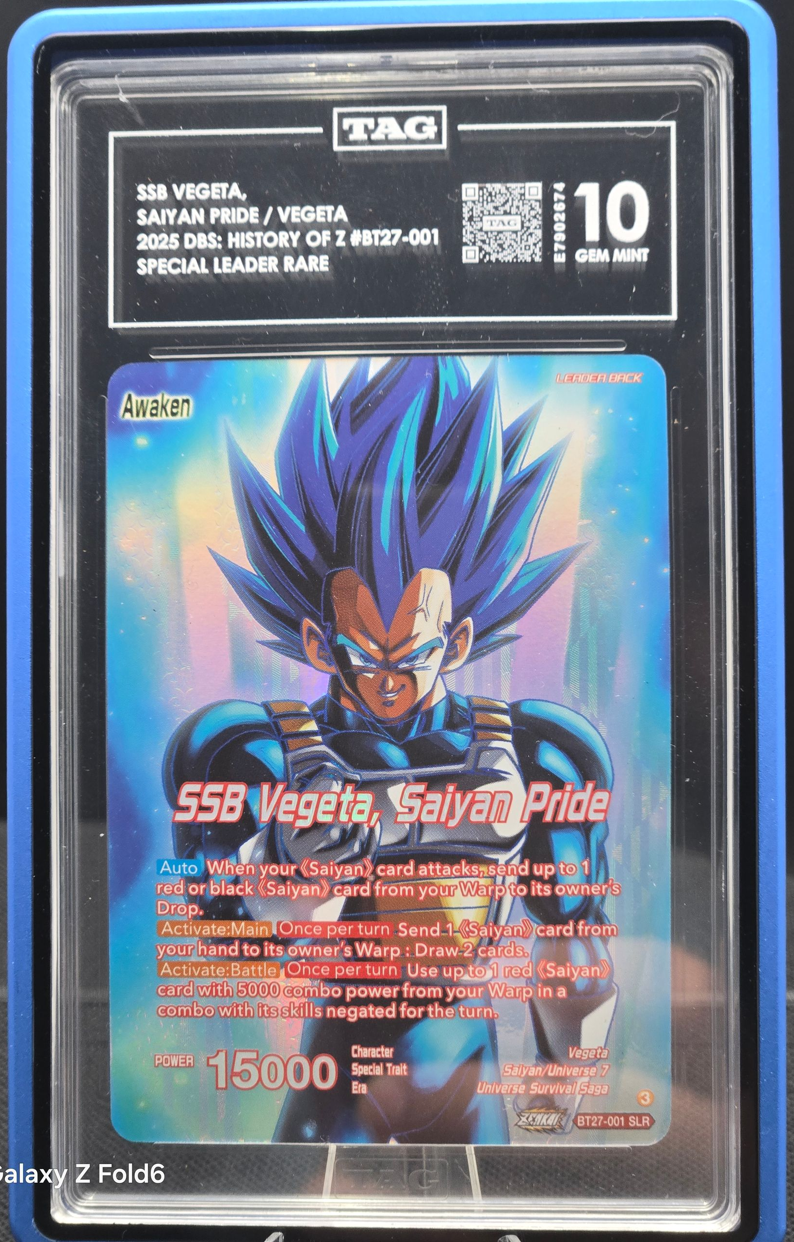 SSB vegeta, Saiyan Pride BT27-001 ( SLR )